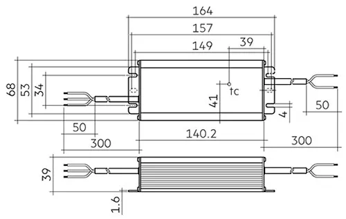 LC 75W 24V IP67 L EXC UNV Constant Voltage LED Driver IP67 Dry, damp and wet location. 28003296  Tridonic LC